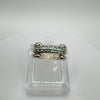 Sterling Silver Pale Blue Aquamarine Topaz CZ Ring Size L - M 925