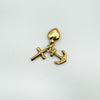 Vintage 9ct Gold Faith Hope Charity Charm / Pendant