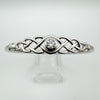 Celtic 0.50ct CZ Oval Bangle in Sterling Silver 925 7g