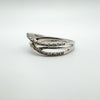 Multi Row Wavey Diamond Ring in Sterling Silver 925 Size L - M by TGGC