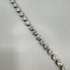 14ct CZ Bezel Set Tennis Bracelet in 925 Sterling Silver 7.5" -  8"  16g