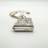 Vintage Small Rectangular Locket Engraved in Sterling Silver 925 Birm 1979