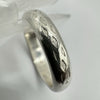 Textured Embossed Patterned Engraved Stacking Ring in Sterling Silver Size M N