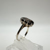 Vintage Huge 5ct Smoky Quartz Engagement Ring Sterling Silver 925 Size Q - R