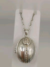 Vintage Celtic Glasgow Rose Secret Locket Pendant 18" Chain Sterling Silver 18g