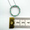 1ct Natural Emerald & Diamond Pendant with 18” Necklace in Sterling Silver 925