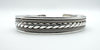 Unusual Twisted Rope Cuff Bangle in Sterling Silver 925 Heavy 28g