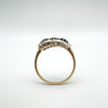 Antique 18ct Gold  1.80ct Trilogy Sapphire & Rose Cut Diamond Ring Size R - S