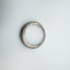 CZ Pave Set Half Hoop Ring in Sterling Silver 925 Size L - M