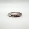 9ct White Gold Chocolate Orange Brown Diamond Eternity Stacking Wedding Ring N O