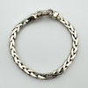 Unusual Chunky Braided Box Link Chain Bracelet in Sterling Silver 925 Heavy 28g