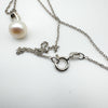 Diamond & Pearl Pendant with 18” Necklace in Sterling Silver *