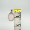 Large Oval Rose Quartz Pendant in Sterling Silver 925