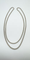 Vintage 30” Rolo Links Chain in Sterling Silver 925 Heavy 22g