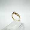 9ct Gold Ruby & CZ Ring Size M - N Engagement Stacking Ring