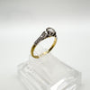 Antique 18ct Gold & Platinum 0.15ct Diamond Ring Size M - N