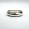 Double Band Wedding Eternity Stacking Ring in Sterling Silver 925 Size X - Y