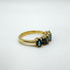 9ct Gold 0.46ct Sapphire & Diamond Ring Size N - O 3g