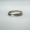 9ct White Gold .10ct Diamond Wedding Eternity Stacking Ring Size L - M