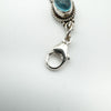 Unusual Blue Glass 8.5” Bracelet in Sterling Silver 925 Heavy 21.9g