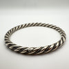 Chunky Twisted Sterling Silver Round Bangle 925 Heavy 28g