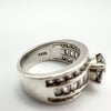 Chunky 5.2ct CZ Multi Row Ring in Sterling Silver 925 Size O - P by 1000 Jewels