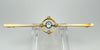 Antique 15ct Yellow Gold Pearl & Aquamarine Bar / Target Brooch / Pendant