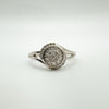 0.17ct Diamond Engagement / Stacking Ring in Sterling Silver 925 Size O - P