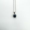 0.30ct Sapphire Solitaire Pendant & 18” Chain in Sterling Silver 925