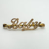 9ct Gold on Silver BABY Brooch or Pendant