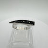 Modernist Black CZ Ring Size O 1/2 - P 1/2 Sterling Silver 925 by Sif Jakobs