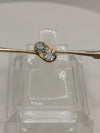 Vintage / Antique 9ct Gold 0.30ct Aquamarine Toi Et Moi Brooch / Pendant