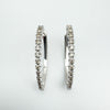 10ct White Gold Large Diamond Hoops 