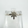 Celestial North Star Diamond Ring set in Sterling Silver 925 Size K - L