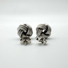 Chunky Lovers Knot Stud Earrings in Sterling Silver 925 *