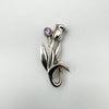 Vintage Rose / Tulip Amethyst Brooch in Sterling Silver 925