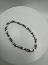 Sterling Silver 925 Bamboo Links 7” Bracelet 8g