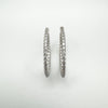 Large Sparkly CZ Full Hoops in Sterling Silver 925