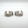 Chunky 14ct Gold & Steel CZ Hoops