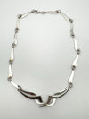 Unusual Vintage 16” Choker / Collar Necklace in Sterling Silver 925 Heavy 35g