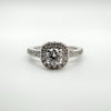 9ct White Gold 0.56ct Diamond Engagement Ring Size I - J Replated