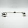 Unusual Beaded Ball Tribal Torque Cuff Bangle in Sterling Silver 925