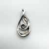 Diamond Infinity Pendant in Sterling Silver 925 