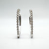 10ct White Gold Large Diamond Hoops 