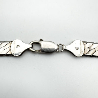 30” Herringbone Chain Necklace in Sterling Silver 925 Heavy 66g UNISEX