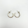 Diamond Cut Half Hoop Earrings in Sterling Silver 925