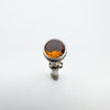 Antique Amber Top Pencil Holder Pendant Charm in Sterling Silver 925 (Birm 1903)