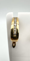 9ct Gold Diamond Huggie Hoop Earrings