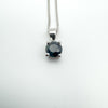 0.30ct Sapphire Solitaire Pendant & 18” Chain in Sterling Silver 925