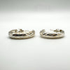 Diamond Cut Half Hoop Earrings in Sterling Silver 925